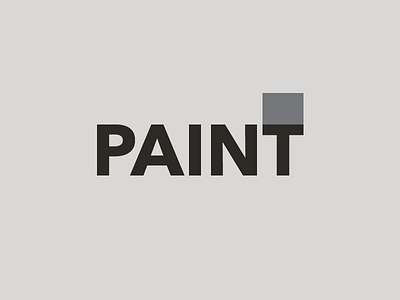 PAINT iconotype logotype typography