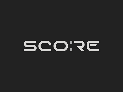 Score - Sci-Fi typography word mark