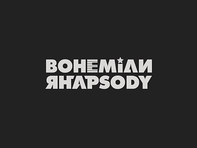 Bohemian Rhapsody logo music queen rock band typography