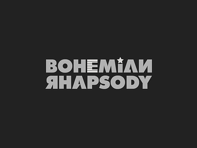 Bohemian Rhapsody logo typography