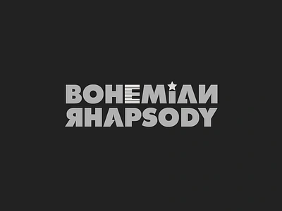 Bohemian Rhapsody logo typography