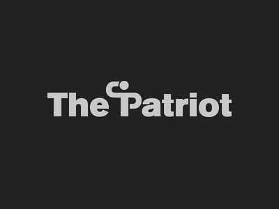 The Patriot expressive logo semantic typography