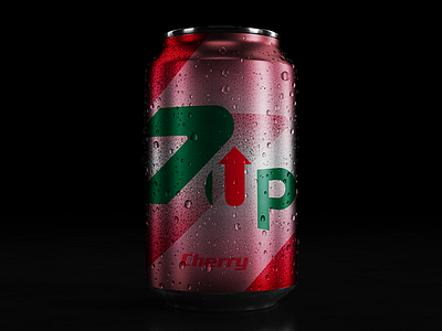 7up Cherry - can design 7up brand design logo package design typography