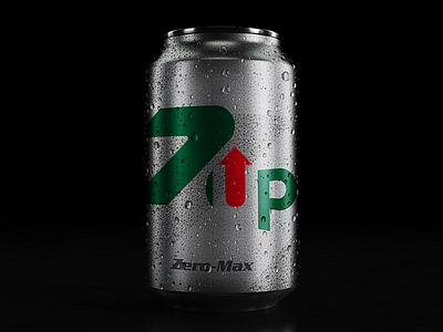 7up Zero-Max - can design 7up brand design logo package design typography