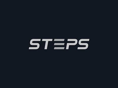 Steps expressive logo semantic typography