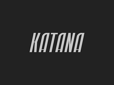Katana brand design expressive typography logo logotype semantic semantic typography typogaphy
