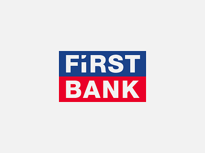 First Bank - container PT brand design branding icon logo logotype negative space logo typography