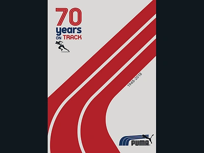 Puma 70 years - Poster 4 brand design branding graphic design icon illustration logo logotype poster poster collection typography vector