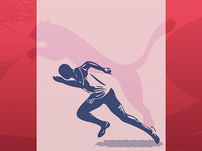 Puma - Shadow Runner closeup graphic design illustration poster poster collection poster design silhouette vector