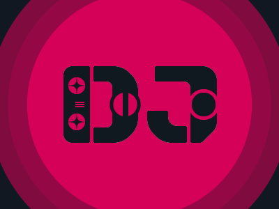 DJ brand design branding graphic design icon iconotype illustration logo logotype shapes typography vector