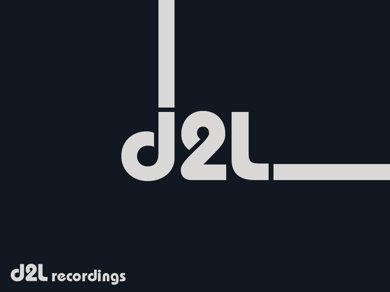 d2l recordings - minimal black record label music label graphic design brand design logotype typography logo