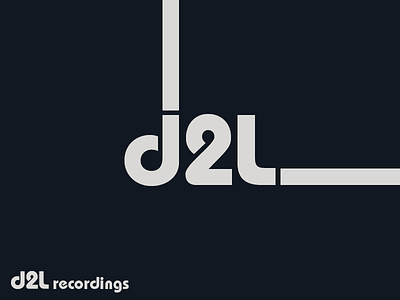 d2l recordings - minimal black brand design graphic design logo logotype music label record label typography
