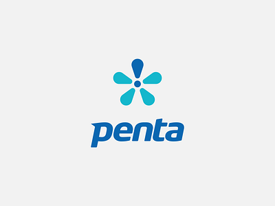 Penta banking brand design branding finace icon logo logotype money transfer online penta pentamark typography