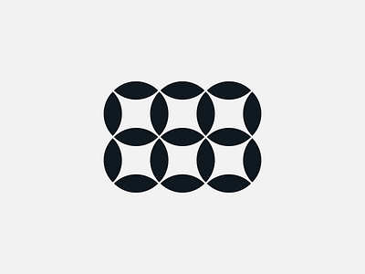 888 - vers. A branding geometric design icon logo number 888 typography