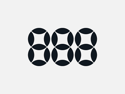 888 - vers. B 888 brand design branding geometric design icon logo lucky number number 888 shapes typography
