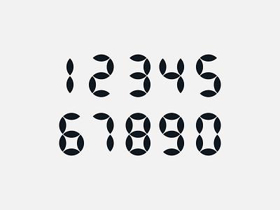 numbers - geometric design