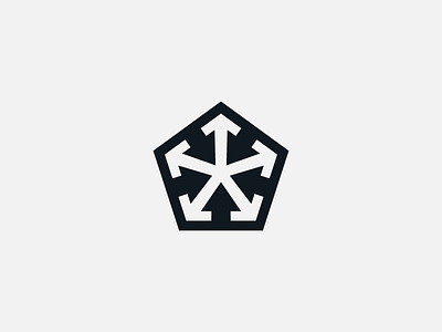 5ways - Penta Arrows 5ways arrows brand design branding icon logo pentagon shapes