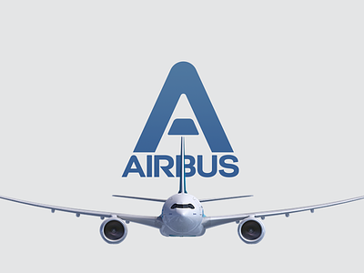 Airbus - logo&plane airbus airplane brand design branding graphic design icon logo logotype typography