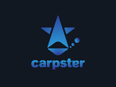 carpster brand design branding carp fish icon logo logotype shapes star logo typography vector