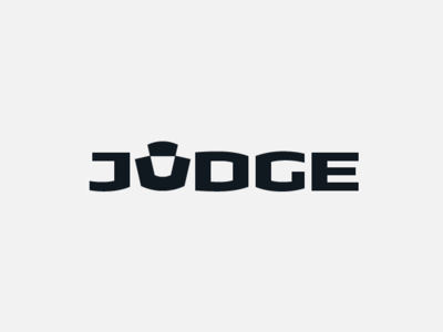 Judge brand design branding graphic design icon iconotype judge logo logotype semantic semantic typography shapes typography vector