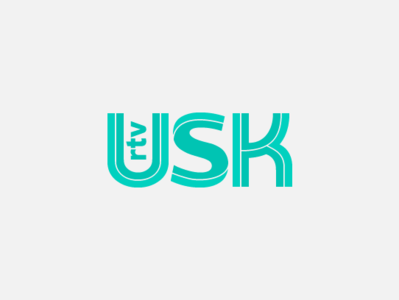 rtv USK brand design branding broadcast channel graphic design logo radio television tv typography vector