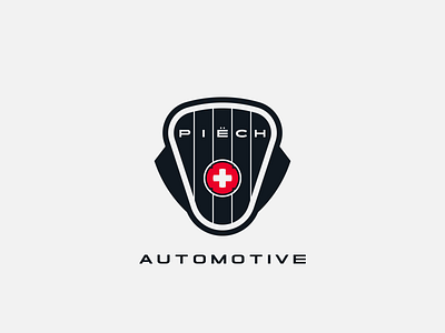 Piech Automotive brand design branding contruction electric car graphic design icon logo logo concept logo conception logo design logodesign manufacturer shapes typography vector