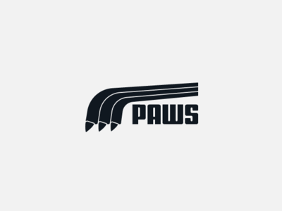 Paws brand design branding graphic design icon logo logotype paws running running shoes running track shapes sports logo track typography vector