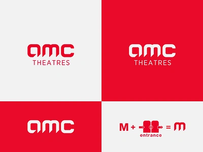 amc Theaters - proposal brand design brand designer brand development branding cinema logo logo design logo design concept logo designer logotype negative space logo theater branding typography wordmark wordmark logo