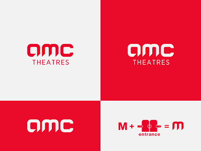 amc Theaters - proposal brand design brand designer brand development branding cinema logo logo design logo design concept logo designer logotype negative space logo theater branding typography wordmark wordmark logo