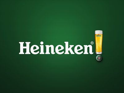 Heineken! - Full Name advertisement advertising advertising campaign advertising design beer beer branding billboard design bottle cap branding concept design conceptual exclamation mark glass heineken poster design typography