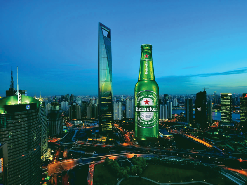 Heineken and the Bottle Opener advertise advertising campaign advertising design design thinking retouching photoshop advertising conceptual print ad building beer art beer bottle heineken advertisement