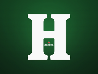 Heineken - H Glass advertisement advertising beer beer art beer branding glass graphic design heineken icon logo mark shapes typography vector