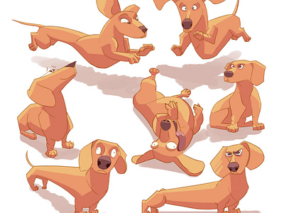 Dachshund character design