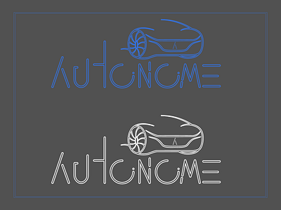 AUTONOME | Driverless Car Logo - 05 autonome car dailylogochallenge logo