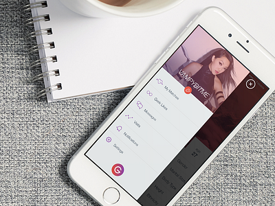 Gekaijou Menu Open [WIP] dating ios iphone menu mobile navigation sidebar sidenav ui design