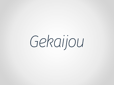 Gekaijou Logo Exploration branding exploration gekaijou logo typography wordmark