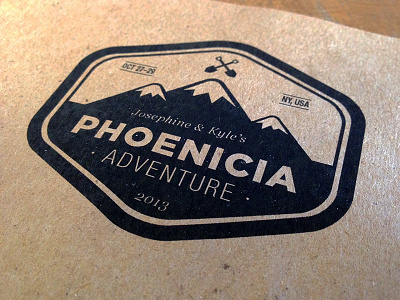 Phoenicia Badge adventure badge brown mountain paper phoenicia shovel