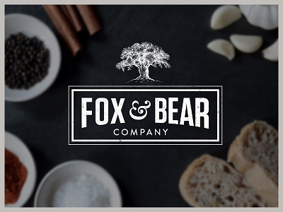 Fox & Bear Co. ampersand bear brand bread company cooking food fox hipster identity logo tree
