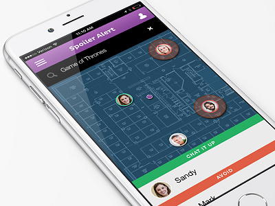 Spoiler Alert alert app concept interface ios iphone map mobile spoiler ui users
