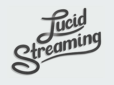 Lucid Streaming custom logo logotype lucid retro script streaming type