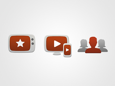 YouTube Sign-in Icons devices friends gray icons play red sign in star tv youtube