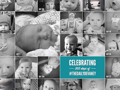 Devaney's First Birthday Invitation (back) baby birthday invitation photography