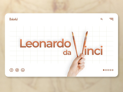 Leonardo da Vinci branding design graphic design minimal ui ux web website