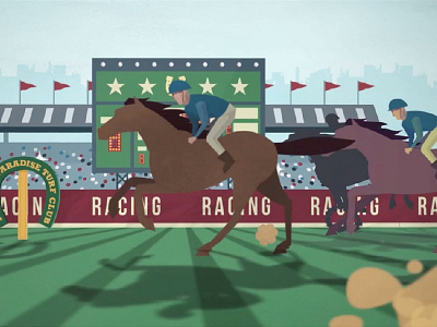 Punters Paradise animation flat horse illustration market mobile motion punters racing tipping vector