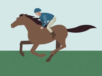 Horse Racing animation flat horse illustration mobile motion punters racing vector