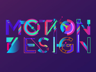 Motion Design Title motion typography vector