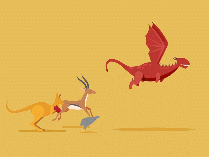 Euro Basket 2015: Galles animation deer dragon google illustration kangaroo motion graphics sport vector