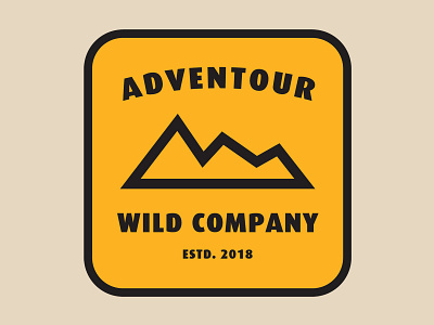 Adventour Wild Company alternative logo adventure badge logo patch