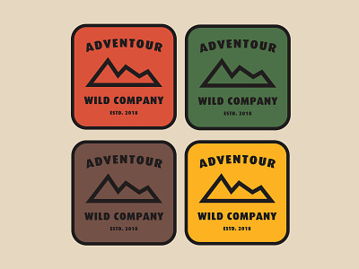 Adventour Wild Company Patch adventure badge design graphic design logo outdoor patch travel