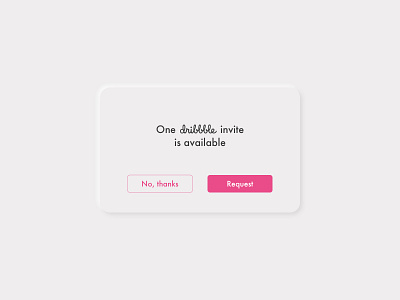 Dribbble Invite with Neumorphism style 🏀